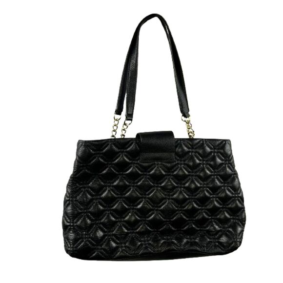 Kate Spade Elana Astor Court Quilted Black Leather Shoulder Bag - Picture 2 of 9